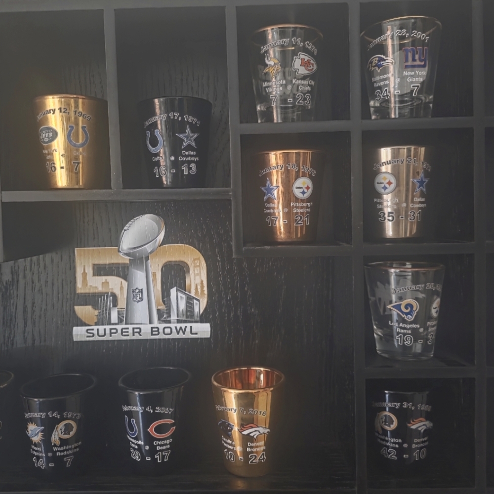 NFL Super Bowl Commemorative Shot Glass - 50 Years Of The NFL - Choice Of One - Picture 5 of 6